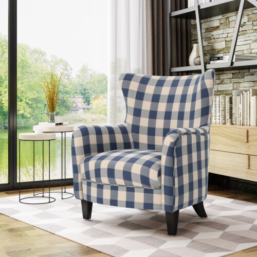 Simplie Fun Timeless Black White Checkered Armchair Comfort Style Durability 1 count King Soopers