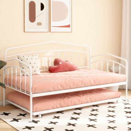 Simplie Fun Fox Twin Daybed with Twin Trundle White 1 count King Soopers