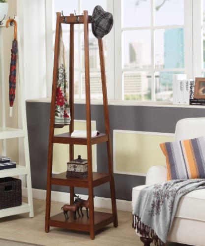 Simplie Fun Coat Rack w 3 Tier Storage Shelves in Espresso Finish 1 count King Soopers