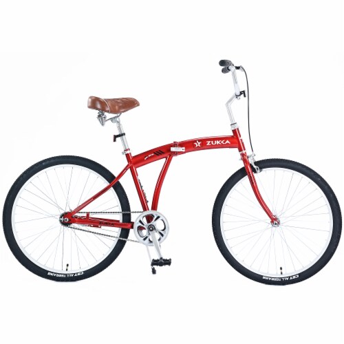 Simplie Fun Single Speed Folding Bicycles Multiple Colors 26 Inch Beach Cruiser Bike 1 count King Soopers
