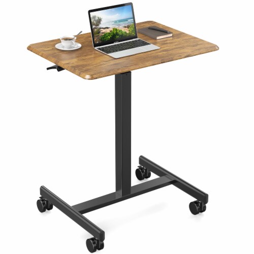 Simplie Fun Small Mobile Rolling Standing Desk Rolling Desk Laptop Computer Cart for Home 1 count City Market