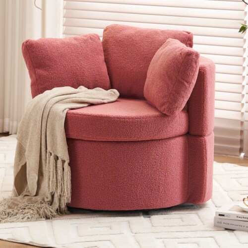 Simplie Fun Cozy Swivel Accent Chair with Storage and Throw Pillows 1 count King Soopers