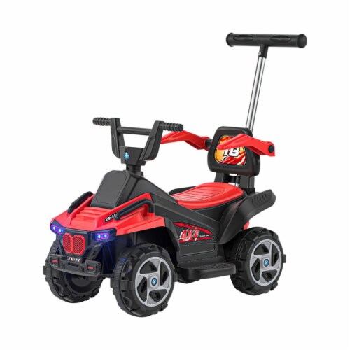 Cmgb 6V Kids Ride-On Electric ATV,4-Wheeler Quad Car Toy With LED Headlights 4 5 Km H Max Speed Treaded Tires Radio