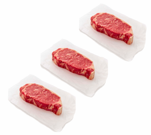 Private Selection™ (About 3 Steaks per Pack) Angus Beef Prime Strip Steak Value Pack Perspective: front