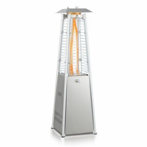Hivvago 9500 BTU Portable Stainless Steel Tabletop Patio Heater with Glass Tube Perspective: front