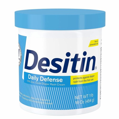 Daily Defense Baby Diaper Rash Cream Relieve & Prevent Diaper Rash 16 oz, 1 Pack Perspective: front