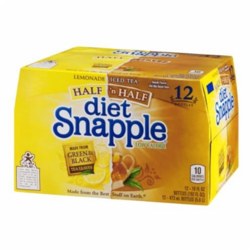 Snapple Diet Half 'N Half Tea 16 ounce 12 Bottles Perspective: front