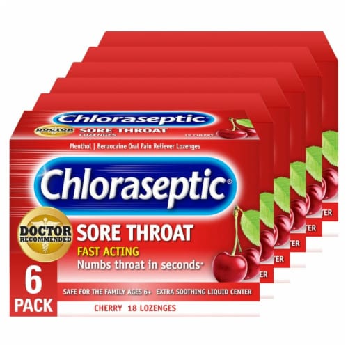Sore throat lozenges cherry 18 count 6 pack 18 count 6 pack kroger