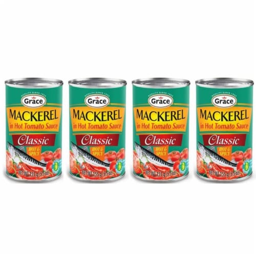 Mackerel in Hot Tomato Sauce, Hot and Spicy 5.5 oz, Pack of 4, 5.5 oz ...