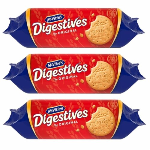 McVitie's Digestives Biscuits 355 g Pack of 3 Perspective: front