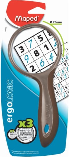 Maped Ergologic 75mm Magnifying Glass - Gray Perspective: front
