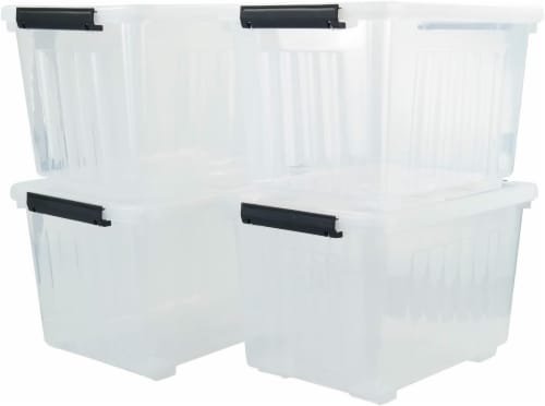 Large clear plastic tote best sale