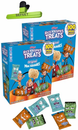 Rice Krispie's Treats Marshmallow Bars, Original, 100 Count (2 Pack, Marshmallow) Perspective: front