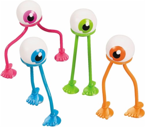 Fun Express Eyeballs with Suction Feet Bright Vinyl Bendable Toys for Halloween 24 pieces 24 Count Smith s Food and Drug