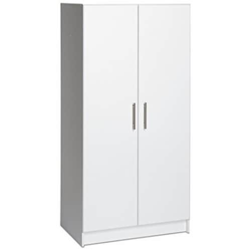 Ergode Elite 32 inch Storage Cabinet, White Perspective: front