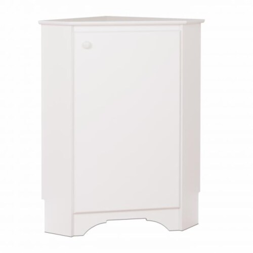 Ergode Elite White Corner Storage Cabinet Perspective: front