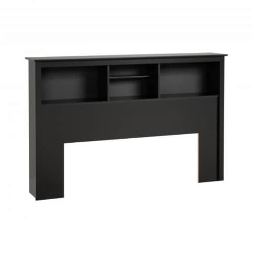 Ergode Full / Queen Bookcase Headboard, Black Perspective: front