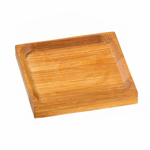 PacknWood  Poda Bamboo Mini Square Dish - 2.4 x 2.4 In- Pack Of 144 Perspective: front