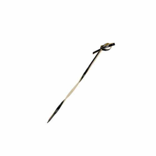 PacknWood 3.94 In. Tingi Black Bamboo Looped Skewer With Twisted Stem&#44; Pack Of 2000 Perspective: front