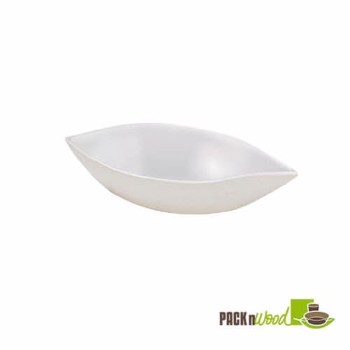 Packnwood  1.5 oz. Diamond Shaped Sugarcane Sauce Dish Perspective: front