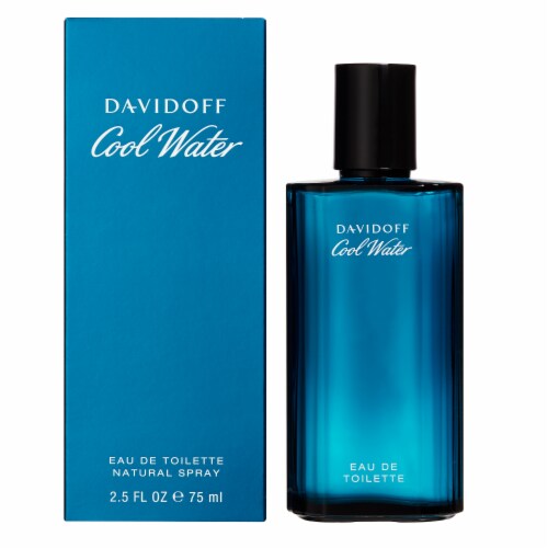 Davidoff Cool Water Eau De Toilette Spray Men Fresh Aquatic Fragrance Perspective: front