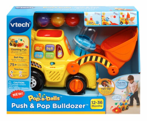 VTech® Pop-a-Balls™ Push and Pop Bulldozer Perspective: front