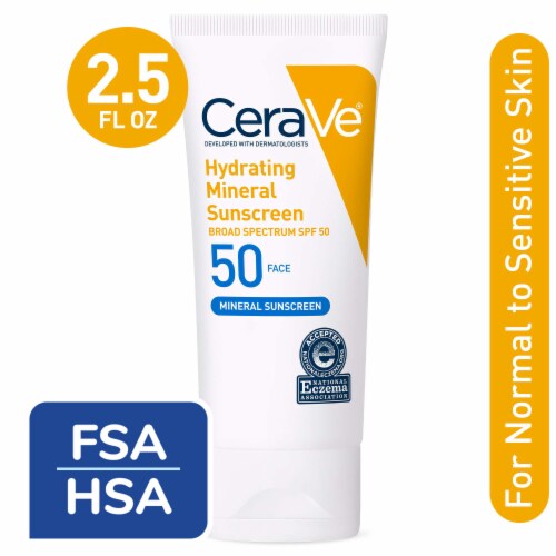 Cerave Hydrating SPF 50 Face Sunscreen Perspective: front