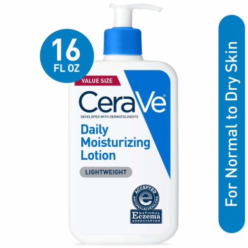 CeraVe Daily Moisturizing Lotion for Dry Skin, Fragrance Free Body Lotion & Facial Moisturizer Perspective: front