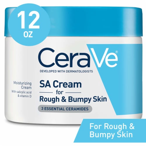 CeraVe SA Cream, Exfoliating Moisturizing Cream With Salicylic Acid For Rough & Bumpy Skin Perspective: front