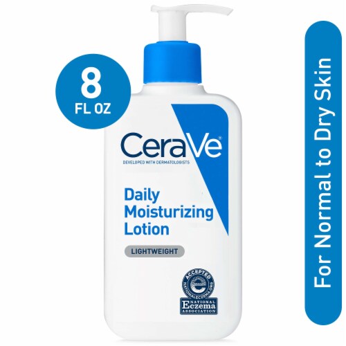 CeraVe Daily Moisturizing Lotion for Dry Skin, Fragrance Free Body Lotion & Facial Moisturizer Perspective: front