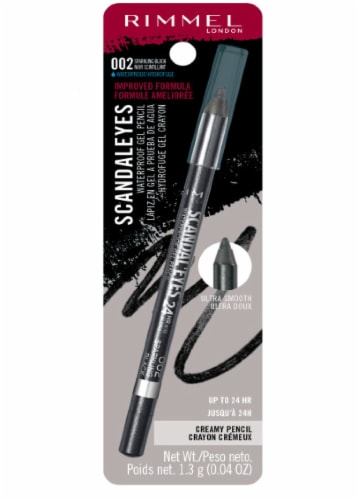 Rimmel Scandaleyes 002 Sparkling Black Waterproof Gel Pencil Eyeliner Perspective: front