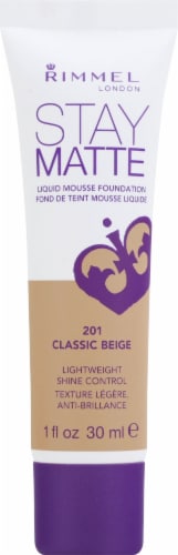 Rimmel Stay Matte Liquid Mousse Foundation - 201 Classic Beige Perspective: front