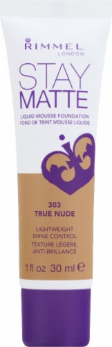 Rimmel Stay Matte 303 True Nude Liquid Mousse Foundation Perspective: front