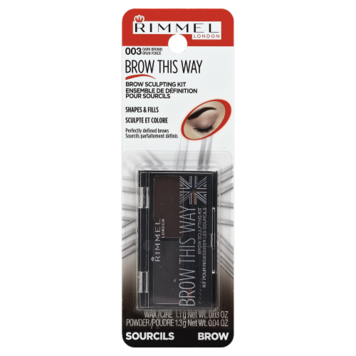 Rimmel Dark Brown Brow Sculpting Kit Perspective: front