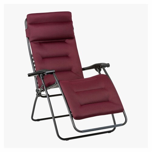 Lafuma R Clip Batyline Relaxation Zero Gravity Lounge Recliner Chair Bordeaux 1 Piece QFC