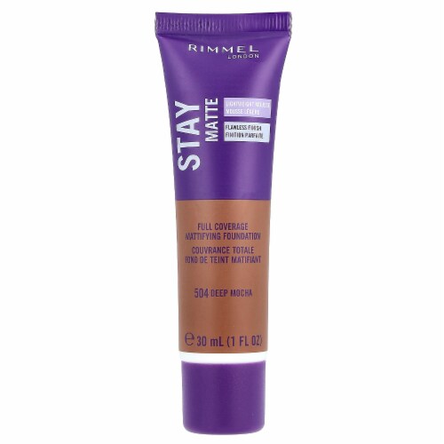 Rimmel Stay Matte Full Coverage Mattifying Foundation - 504 Deep Mocha Perspective: front
