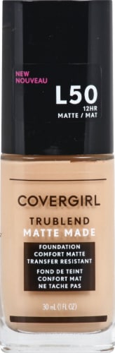 CoverGirl L50 Fair Beige Trublend Matte Made Foundation Perspective: front