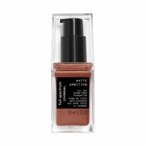 CoverGirl Full Spectrum Matte Ambition Deep 1 All Day Matte Liquid Foundation Perspective: front