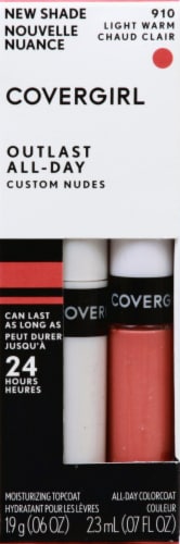 CoverGirl Outlast All Day Custom Nudes 910 Light Warm Lip Color Perspective: front