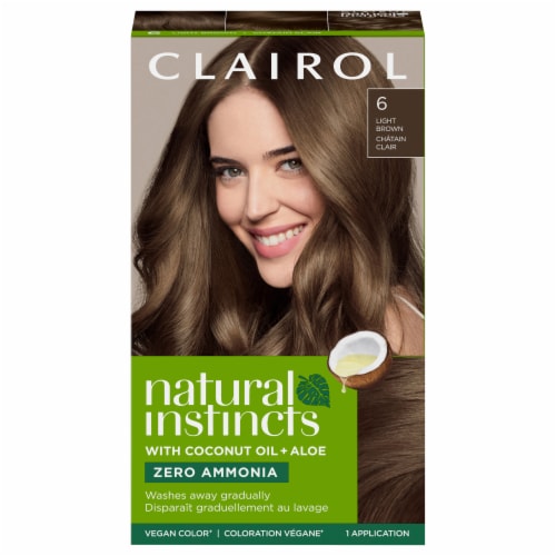 Clairol Natural Instincts 6 Light Brown Hair Color Perspective: front