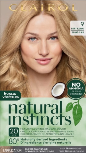 Clairol Natural Instincts 9 Light Blonde Hair Color Perspective: front