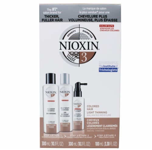 Nioxin Colored Hair Shampoo Conditioner & Hair Treatment Set Perspective: front