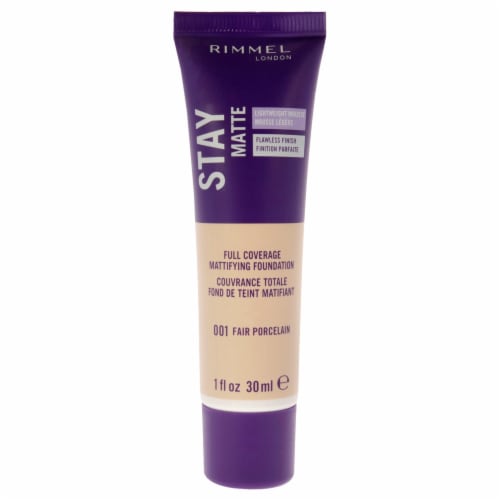 Rimmel London Stay Matte Lightweight Foundation - 001 Fair Porcelain For Women 1 oz Perspective: front
