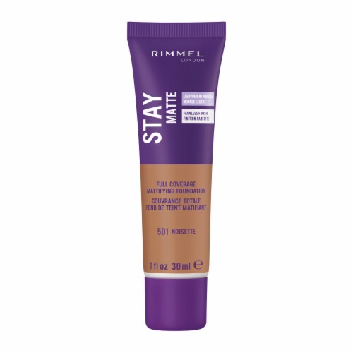 Rimmel London Stay Matte Full Coverage Mattifying Foundation - 501 Noisette Perspective: front