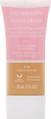 CoverGirl 570 Medium/Tan Clean Fresh Skin Milk Nourishing Foundation Perspective: front