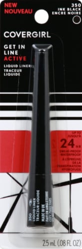CoverGirl Get In Line 350 Ink Black Liquid Eyeliner Perspective: front