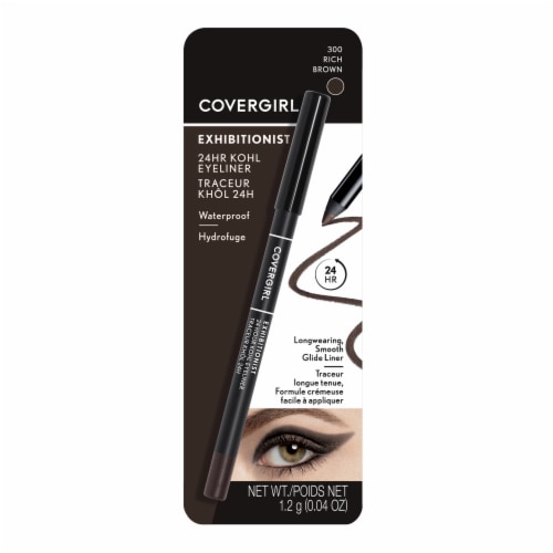 CoverGirl Exhibitionist 24 Hour 300 Rich Brown Kohl Eyeliner Perspective: front