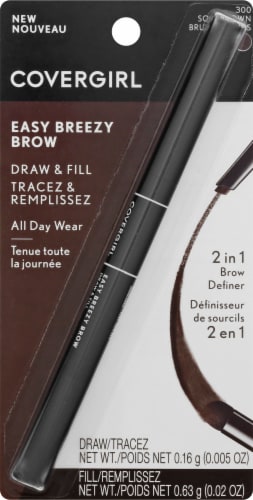 CoverGirl Easy Breezy Draw & Fill 300 Soft Brown 2-in-1 Brow Definer Perspective: front