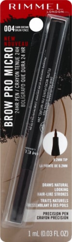 Rimmel London Pro Micro Dark Brown Precision-Stroke Brow Pen Perspective: front