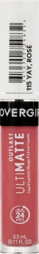 CoverGirl Outlast Ultimatte 115 Yay Rosé Liquid Lipstick Perspective: front